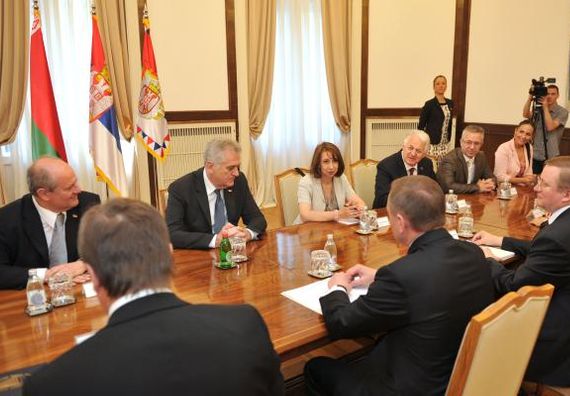 Београд 4.7.2013. год. - са министром спољних послова Белорусије Владимиром Макејом.
